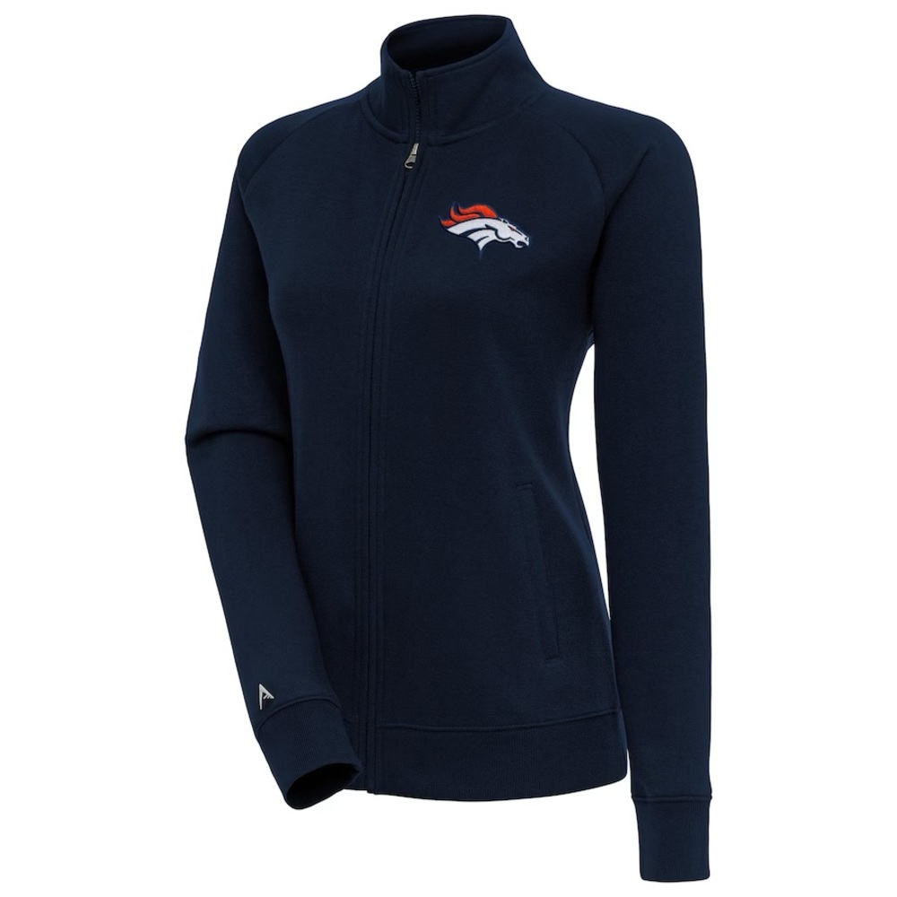 Denver Broncos Antigua Women's Victory Full-Zip Jacket - Navy Large NWT